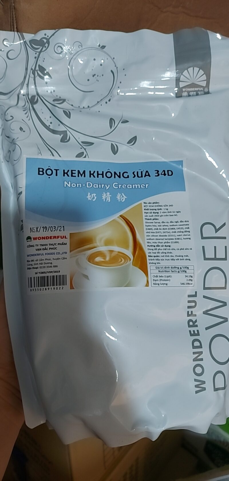 Trân châu đen hương Caramel wonderful gói 1kg