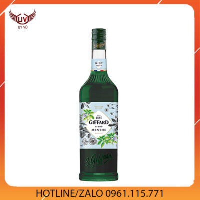 Syrup Giffard  Green Mint  (menthe ) 1 lít - Siro Giffard Bạc hà xanh