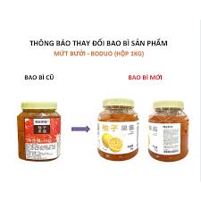 Mứt Boduo Bưởi hồng 1kg - Mứt Boduo Pomelo 1kg