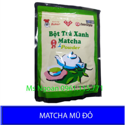 Bột Matcha Đài Loan 500g - Bột trà xanh matcha Đài Loan mũ đỏ 500g